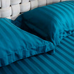 Σετ Σεντόνια Αιγαίον Jacquard Sateen 180X200+40 / Ocean
